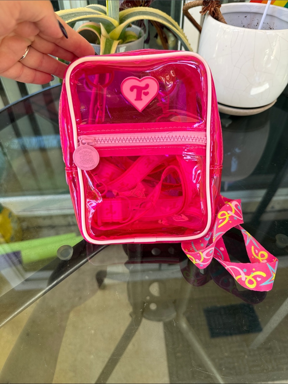 NWOT Trixie Mattel Clear Pink Mini Backpack